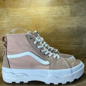 Vans Sentry SK8-HI Waffle Cup SUEDE Womens Size 6.5 Shoes Sneakers Rose Pink